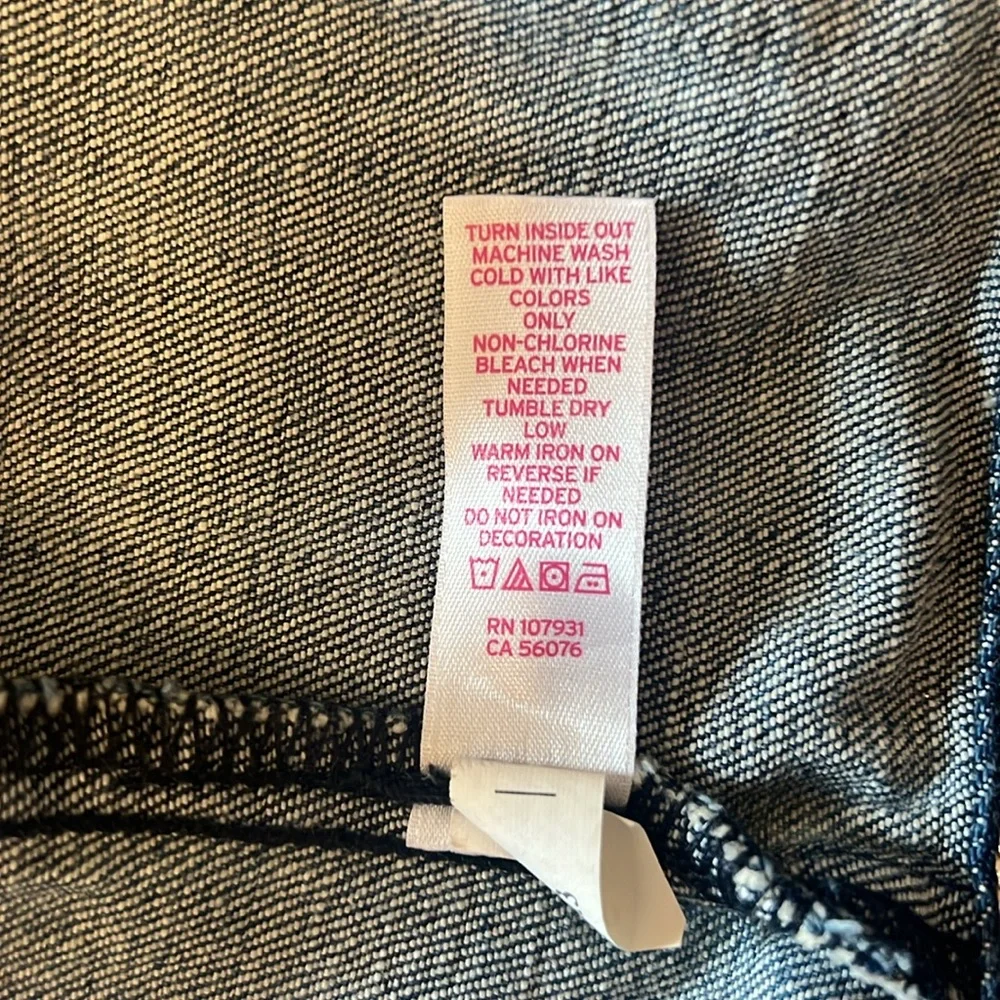 Justice Girls Distressed Jean Jacket Size 8